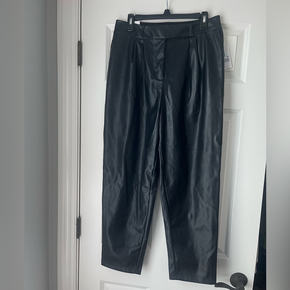 Women’s Black Faux Leather Pants